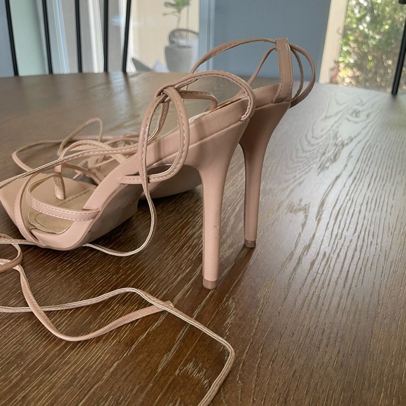 Lulus Simonee Lace up High Heels sandals - Picture 5 of 7